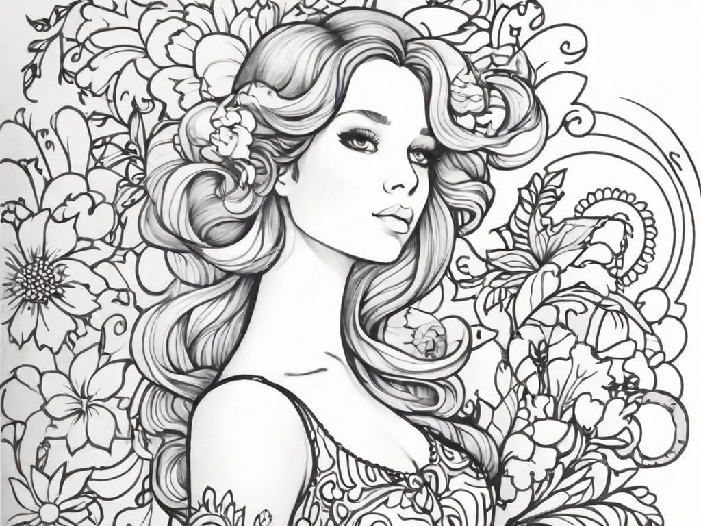 Adult Women Colouring Pages Free Printable - Dapet