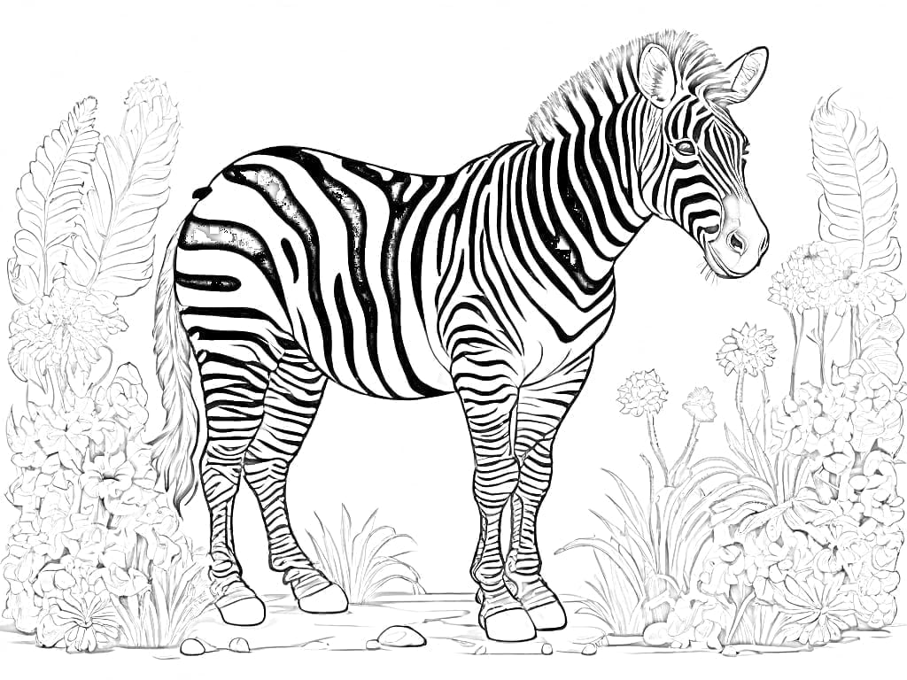 zebra Animals Coloring Pages free printable - Dapet