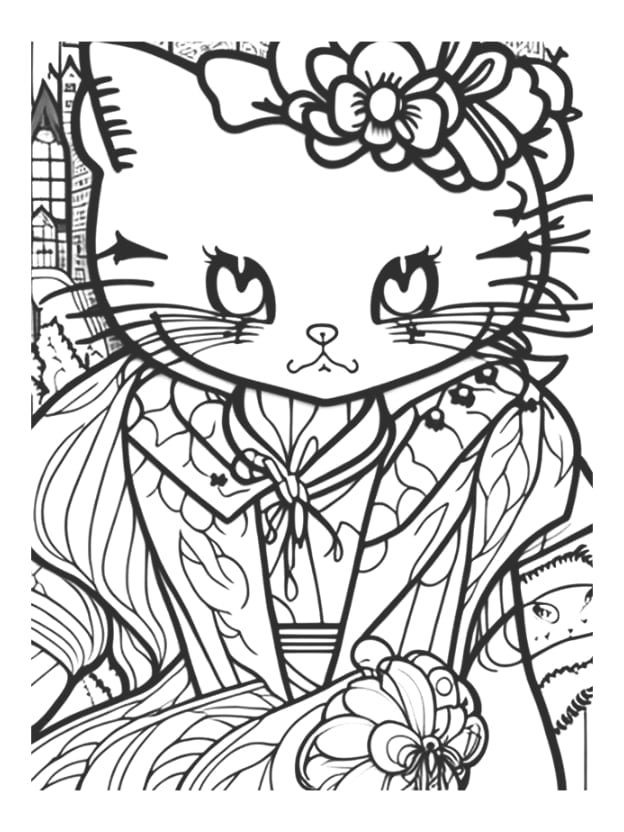 10 Enchanting Hello Kitty and Spiderman Coloring Pages for Kids