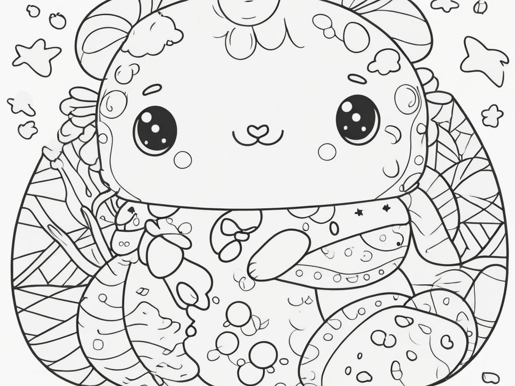 Printable Rare Squishmallows Coloring Pages for kids Dapet