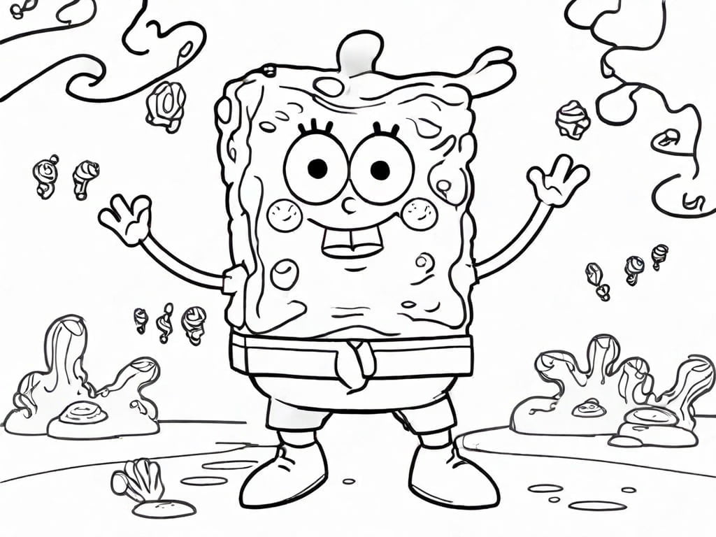 SpongeBob SquarePants coloring pages download - Dapet