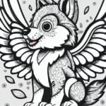 10 Incredible Wolves with Wings Coloring Pages