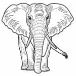 African Elephant coloring pages Printable Download