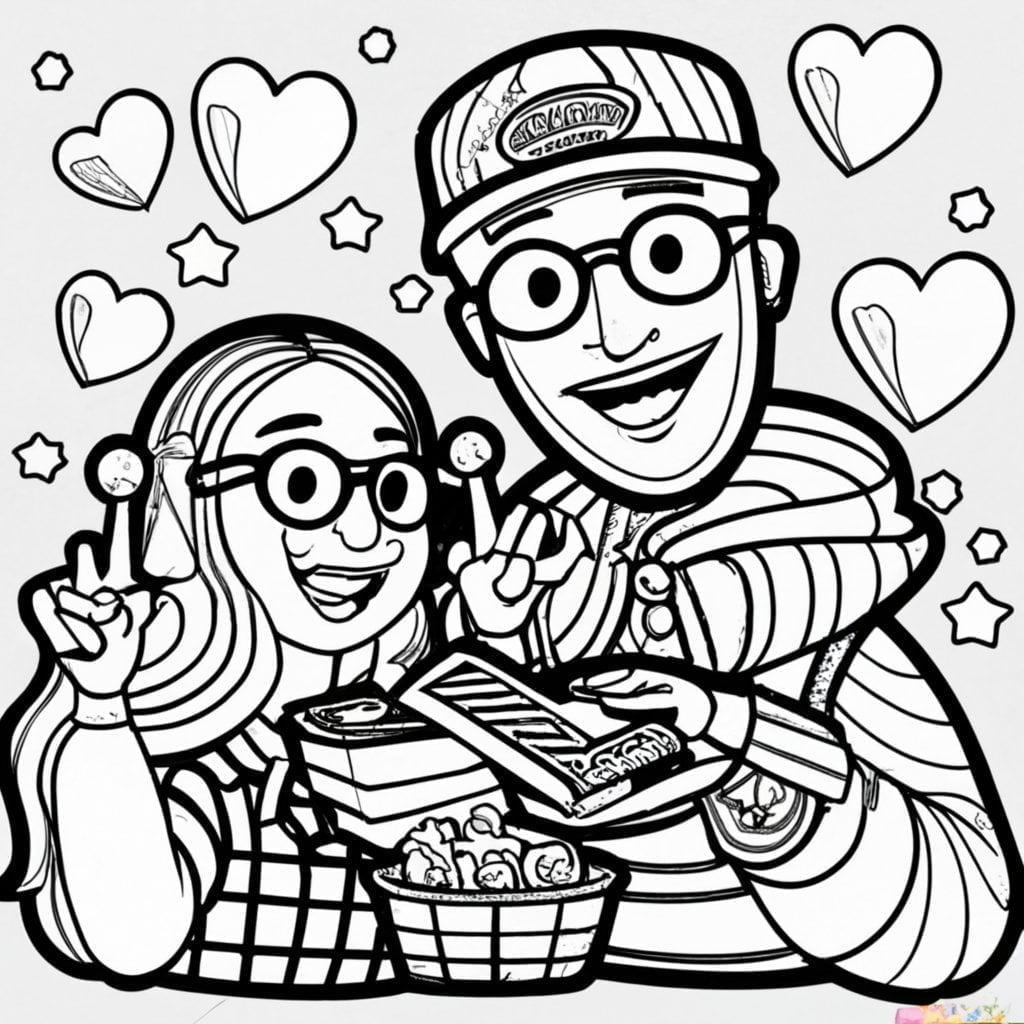 Blippi and Meekah Coloring sheets - Dapet