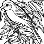 printable blue bird coloring pages