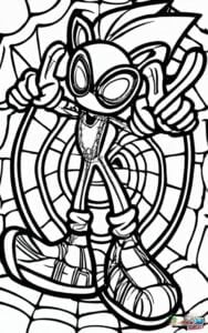 10 Sonic As Spiderman Coloring Pages for Creative Kids