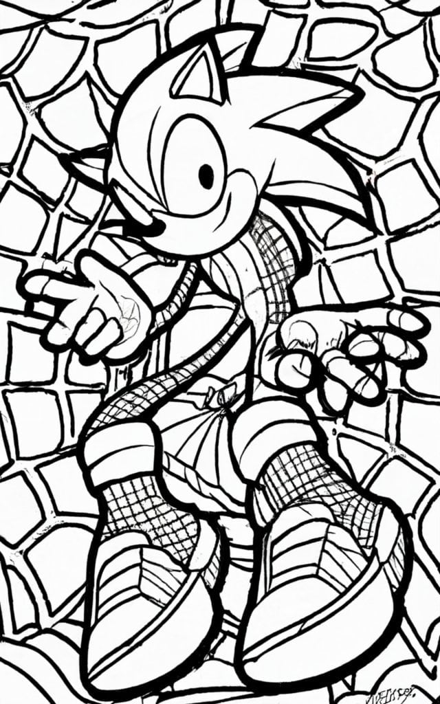 10 Sonic Spiderman Coloring Pages for Kids to Unleash Their Creativity