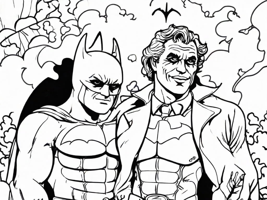 Batman and Joker Coloring Pages Free Printable