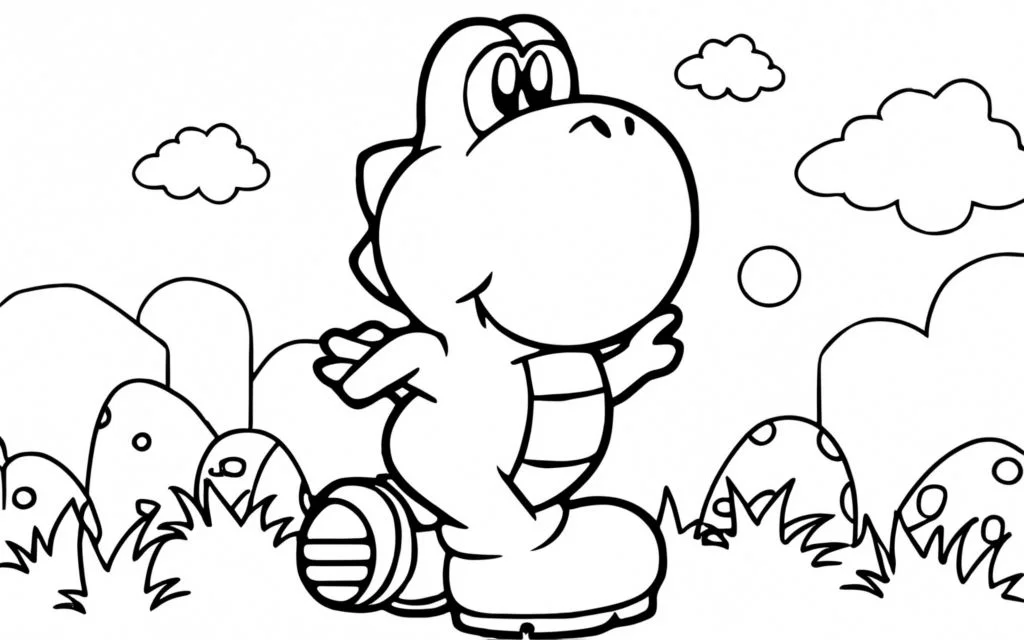 yoshi egg coloring pages